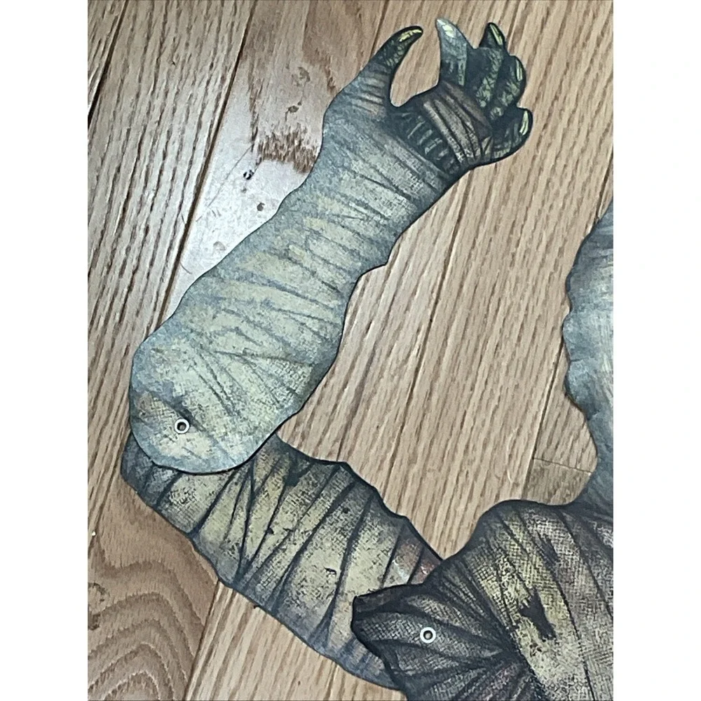 Vintage 1995 Beistle Jointed Die Cut Mummy Halloween Hanging Decor 41